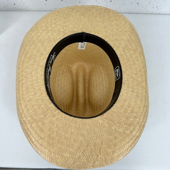 San Francisco Size 6 7/8 Made in Mexico Straw Cowboy Hat - Picture 7 of 12